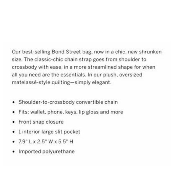 VS Chevron Quilt Small Bond Street Shoulder Bag - Picture 7 of 7